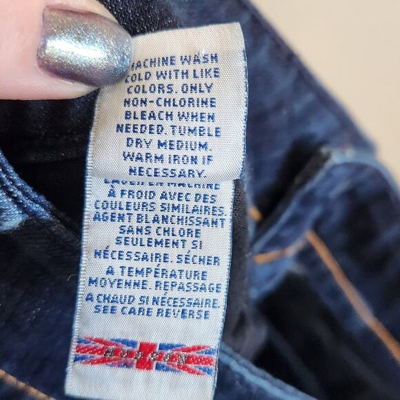 Hudson Y2k Low Rise Bootcut Jeans Slim Fit Dark Blue Wash Stretch Denim Size 26 - Picture 12 of 12